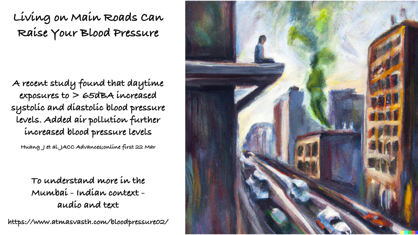 Living on Main Roads can Raise Your Blood Pressure